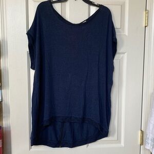 Relaxed Navy Blue Women's Swim Coverup Tunic